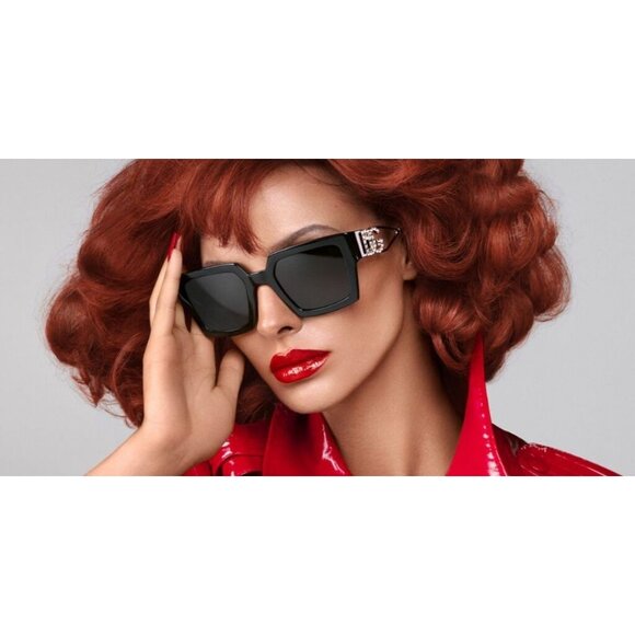 New Dolce & Gabbana Black Square DG4446B 501/87 Sunglasses Women - Picture 4 of 7